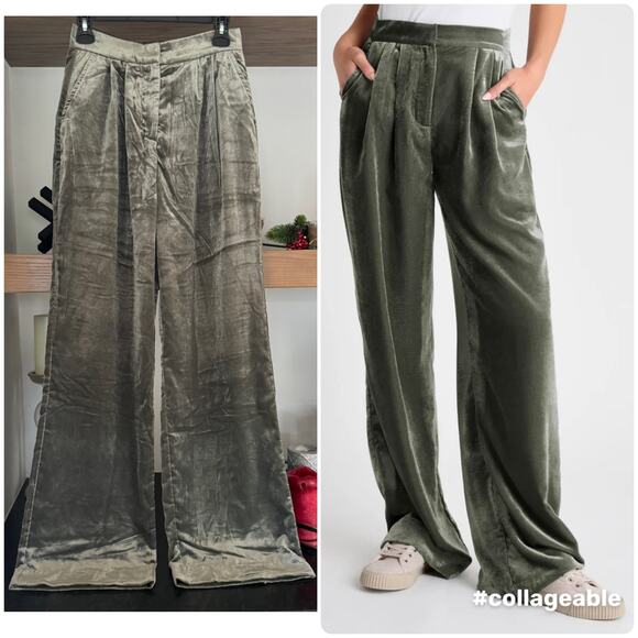 Splendid Irene Velvet Pant in Gray - Picture 1 of 8